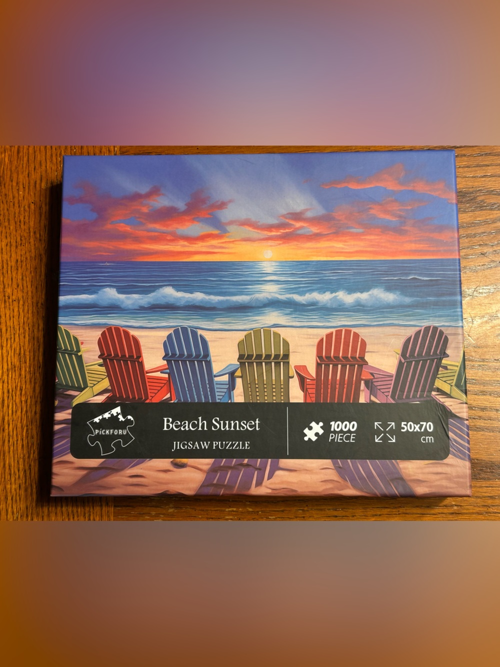 Beach Adirondack Chairs Jigsaw Puzzle - Multicolor